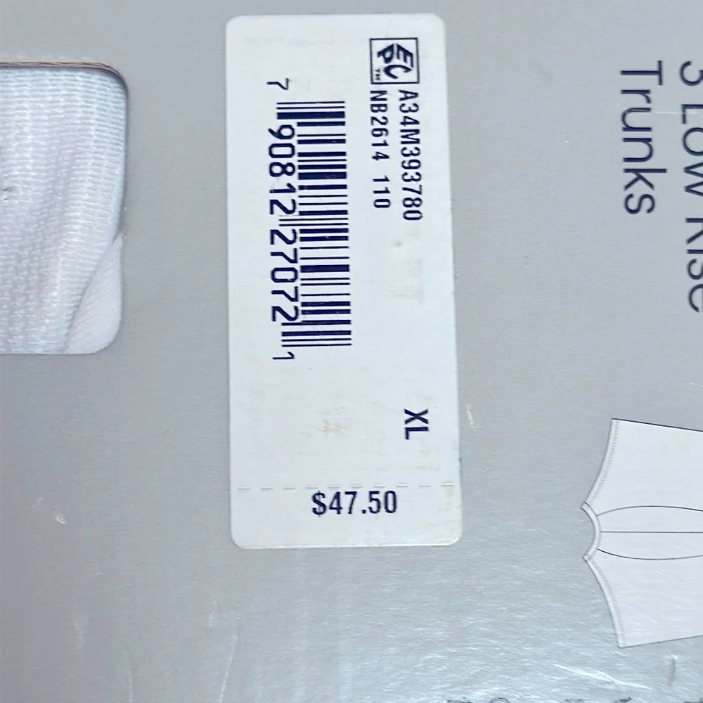 Calvin Klein 3-PK white Low-Rise cotton Stretch Trunks XL NWT